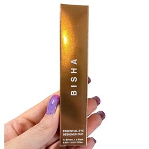 NEW BISHA Essential Eye Designer Duo- Black & Brown Liquid Eyeliner Set